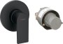 Hansgrohe Rebris E Single Lever Shower Mixer Set for Concealed Installation - Matt Black