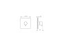 Vitra Root Square Built-In Thermostatic Mixer - Soft Copper