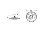 Vitra Bliss 240mm 2 Function Showerhead - Brushed Nickel