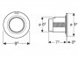 Geberit Pneumatic Matt Chrome Type 01 Single Flush, For 12 And 15cm Concealed Cistern