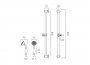 Booth & Co. Axbridge Single Function Slide Rail Shower Kit - Chrome