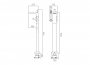 Vado Individual Omika Floor Standing Bath Shower Mixer with Shower Kit - Polished Black