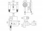 Vado Individual Edit Deck Mounted Bath/Shower Mixer + Shower Kit - Brushed Nickel
