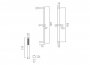 Vado Individual Showering Solutions Square Single Function Slide Shower Rail Kit - Brushed Nickel