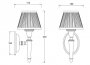 Arcade Chiffon Pleat Shade (Pair) - Oval Base - Stock Clearance