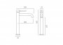 Vado Individual Origins Slimline Extended Mono Basin Mixer - Brushed Bronze