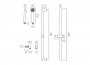 Vado Arrondi Single Function Slide Rail Shower Kit with Wall Outlet