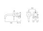 Vado Individual Origins Knurled Slimline 2 Hole Wall Mounted Single Lever Basin Mixer with Knurled Handle - Brushed Bronze