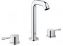 Grohe Essence M-Size 3 Hole Basin Mixer with Pop-up Waste