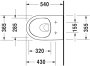 Duravit No.1 Wall Hung Rimless Toilet - White