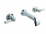BC Designs Victrion Lever 3 Hole Wall Mounted Basin Filler