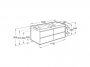 Roca Ona Unik 1200mm Double Basin & Dark Elm Unit (4 Drawers)