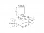 Roca Ona Unik 650mm Basin & Dark Elm Unit (2 Drawers)