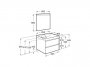 Roca Ona Unik 650mm Basin & Dark Elm Unit (2 Drawers)