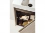 Roca Ona Unik Compact 450mm Right Hand Basin & Matt Sand Grey Unit (1 Door)