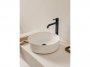 Roca Ona Matt Black Smooth Bodied Extended Height Basin Mixer with Click-Clack Waste