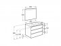 Roca The Gap Gloss White 800mm 3 Drawer Vanity Unit with Basin and Eidos LED Mirror