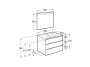 Roca The Gap City Oak 800mm 3 Drawer Vanity Unit with Basin and Eidos LED Mirror