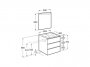 Roca The Gap Gloss White 600mm 3 Drawer Vanity Unit with Basin and Eidos LED Mirror