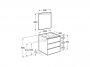 Roca The Gap City Oak 600mm 3 Drawer Vanity Unit with Basin and Eidos LED Mirror