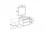 Roca The Gap Gloss White 600mm 2 Drawer Vanity Unit with Basin and Eidos LED Mirror