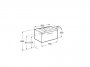 Roca Prisma Textured Ash 800mm Basin & Unit with 1 Drawer