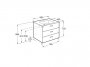 Roca Victoria Basic Unik Birch 800mm Basin Unit with 3 Drawers