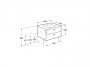 Roca Victoria Basic Unik Birch 600mm Basin Unit with 2 Drawers