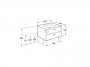 Roca Victoria Basic Unik Cedar 600mm Basin Unit with 2 Drawers