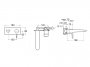 Roca Insignia Wall-Mounted Basin Mixer - Chrome