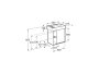 Roca Tura 550mm Compact Vanity Unit with 1 Door, Side Shelf and Basin - Off White