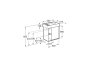 Roca Tura 550mm Compact Vanity Unit with 1 Door, Side Shelf and Basin - Light Noble Grey