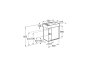 Roca Tura 550mm Compact Vanity Unit with 1 Door, Side Shelf and Basin - Light Terracota