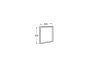 Roca Romea 600mm Mirror with Wooden Frame - White Satin