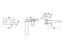 Roca Insignia Wall-Mounted Basin Mixer - Brushed Titanium Black