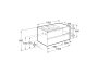 Roca Tenue 1000mm 2 Drawer Vanity Unit & Left Hand Basin - Matt Blue