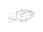Roca Tenue 1000mm 2 Drawer Vanity Unit & Right Hand Basin - Pearl