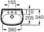 Roca Laura 450mm Cloakroom Basin - 1 Tap Hole