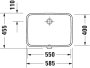 Duravit No.1 585mm 1 Tap Hole Vanity Basin - White