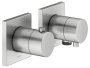 Keuco Edition 11 Thermostatic Mixer Set 2-Way with Wall Outlet for Shower Hose - Stainless Steel