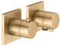 Keuco Edition 11 Thermostatic Mixer Set 2-Way with Wall Outlet for Shower Hose - Brushed Brass