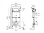 Vado Standard Frame & Cistern with Adjustable Height 1135mm x 505mm