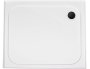 Coram 1000 x 800mm Stone Resin Shower Tray with 4 Upstands - White