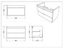Scudo Aubrey 800mm Wall-Hung Vanity Unit - Dust Grey