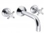 St James 3 Hole Wall Mounted Basin Mixer - Long Reach Spout