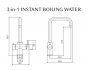 Tre Mercati 3-in-1 Matt Black Boiling Water System Tap