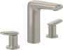 Villeroy & Boch Antao Three-Hole Basin Mixer with Pop-Up Waste - Matt Brushed Nickel