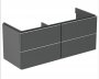 Ideal Standard Strada II 1200mm 4 Drawer Wall Hung Matt Anthracite Vanity Unit