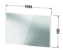Duravit D-Code 1000mm x 700mm Illuminated Mirror - Matt White