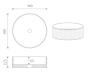 The White Space Pulse 360mm Countertop Basin - Matt Black